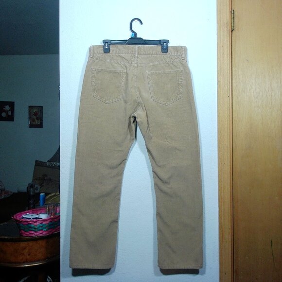 Banana Republic Straight Leg Corduroy Men's 35x30 Beige 5-Pocket Pima Cotton - Picture 7 of 11